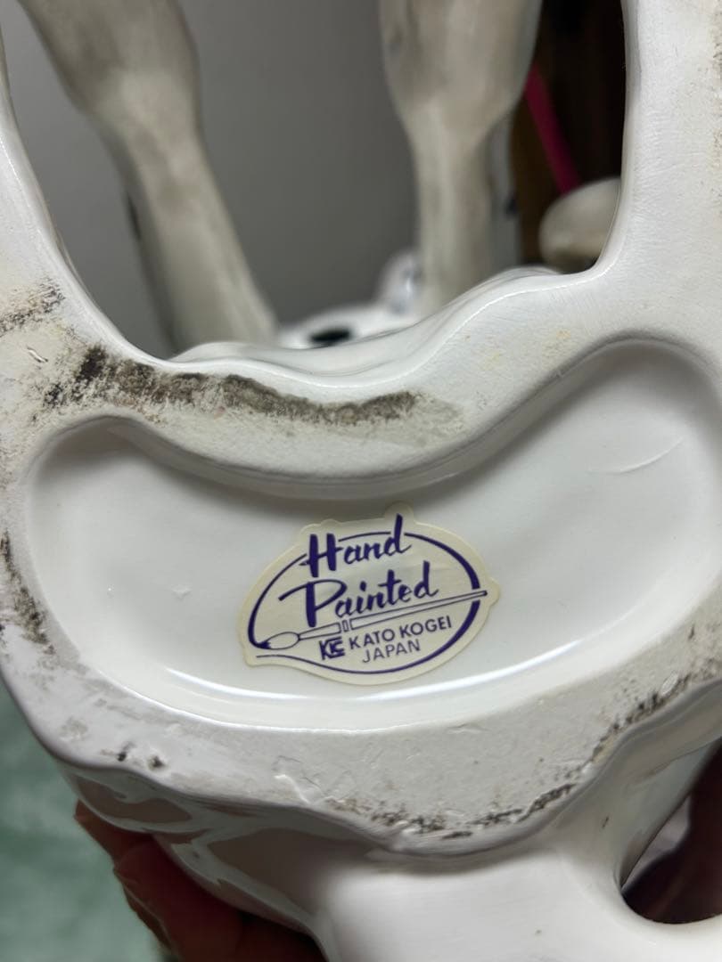 気まぐれお値下げ☆昭和レトロ 加藤工芸 50cmリアル ダルメシアン置物