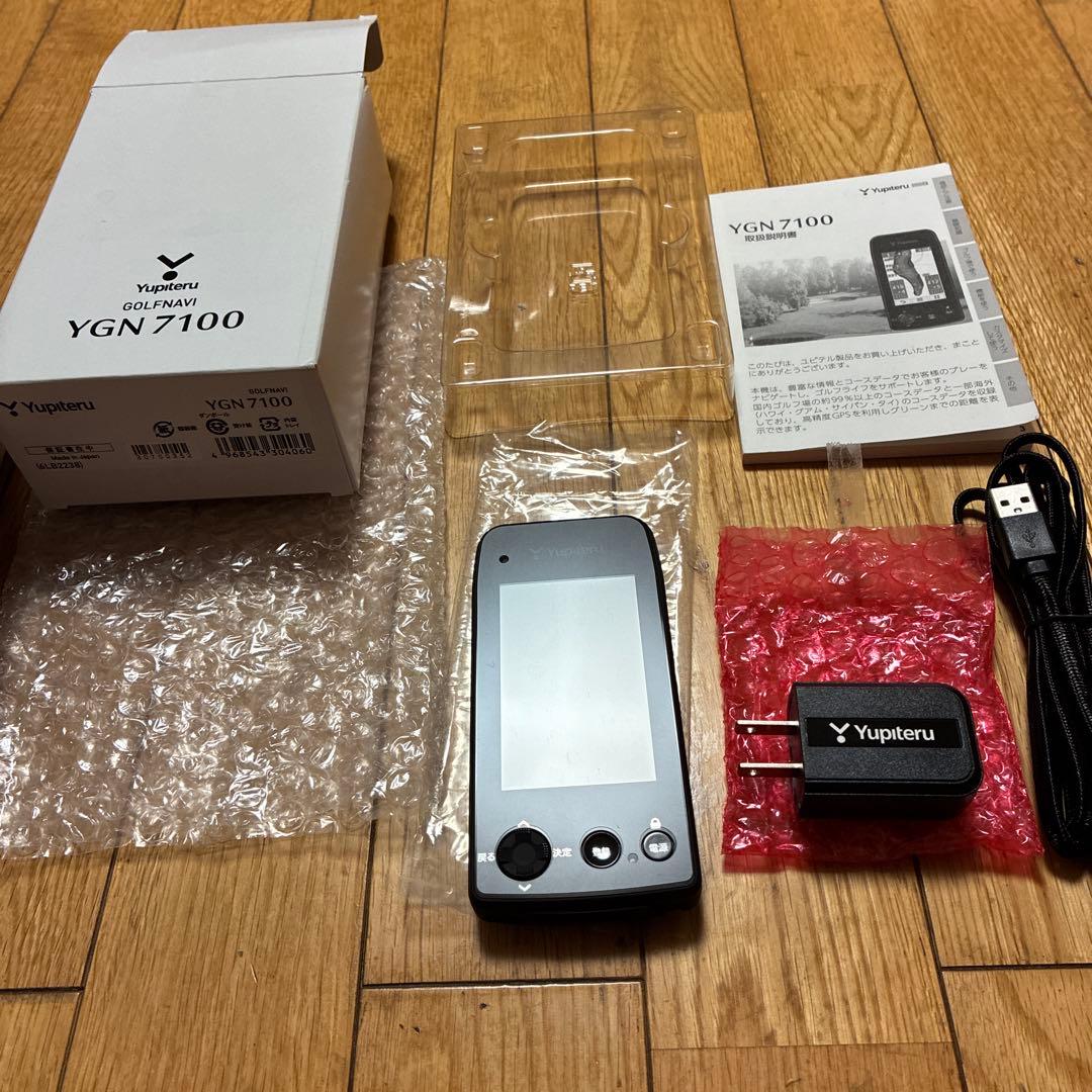 【ほぼ新品　ラウンド3回　画面保護シート貼済】ユピテル　ゴルフナビYGN7100
