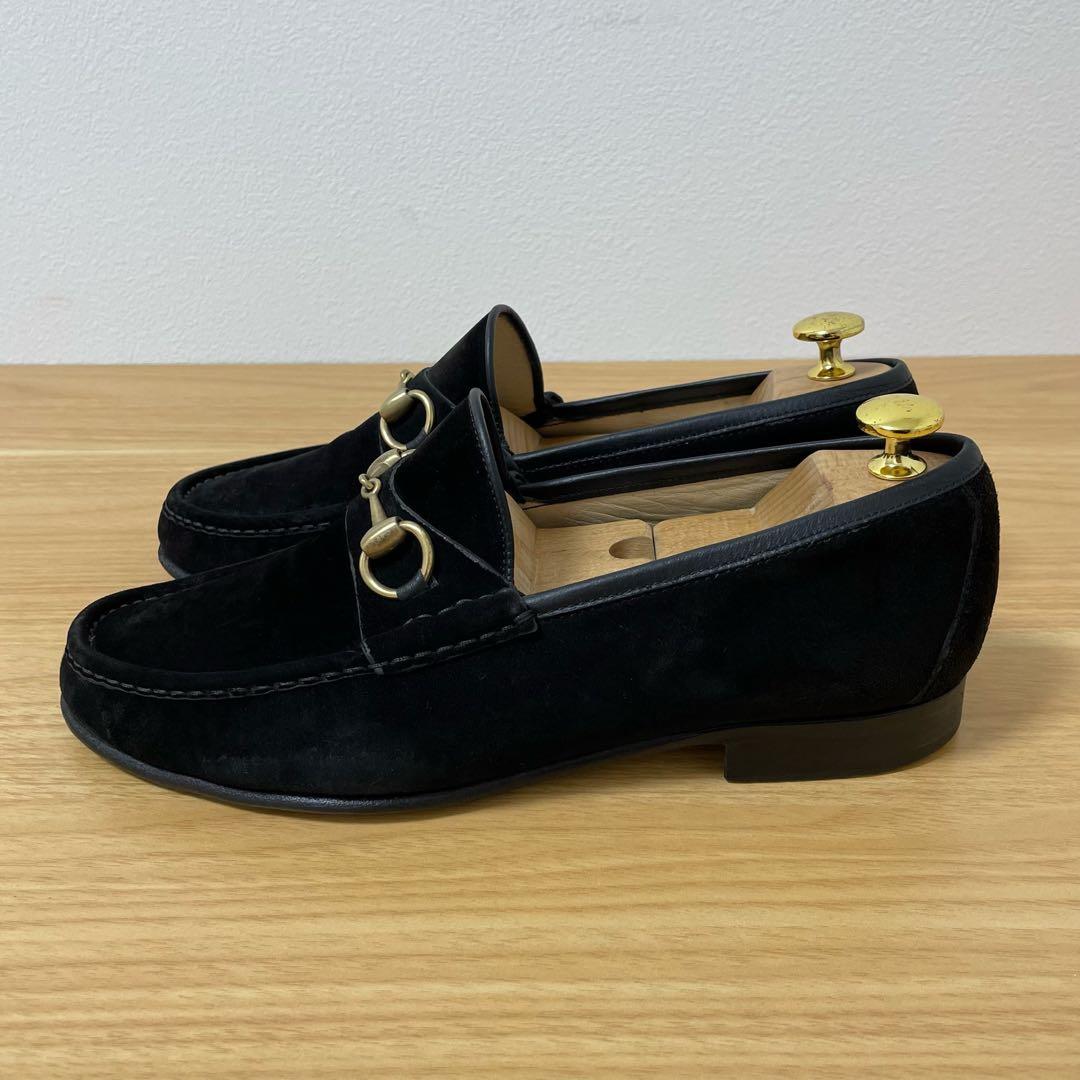 グッチ　ホースビットローファー　スエード　ブラック　42