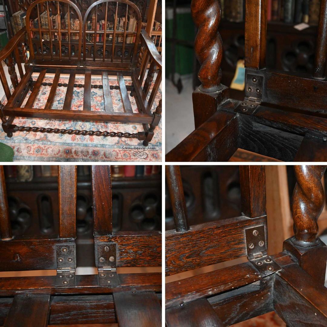 L3710-54 英国アンティーク ソファ ホールベンチ 2人掛け ソファベンチ