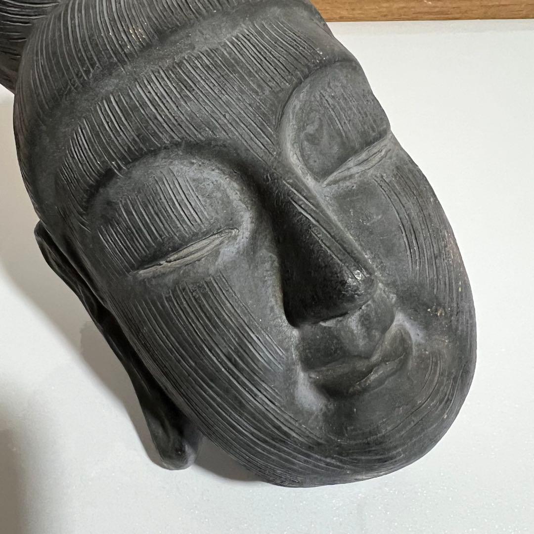 京都　広隆寺　弥勒菩薩　仏面　壁掛　彫刻