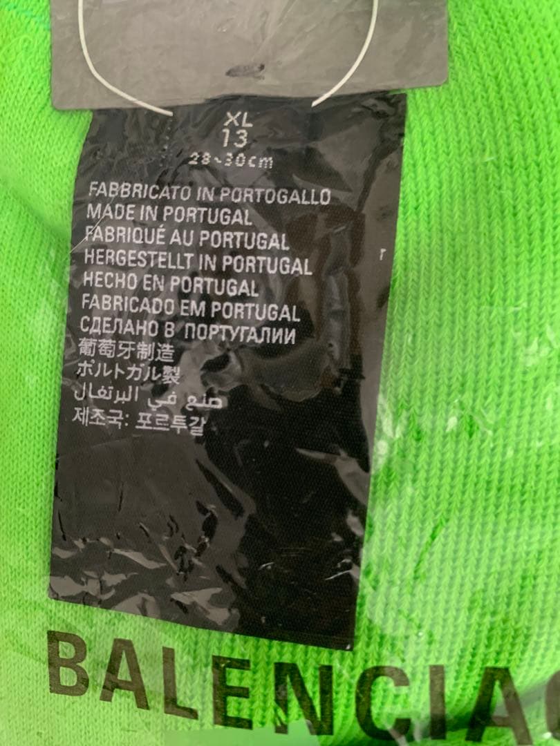 BALENCIAGA ネオングリーン ソックス XL