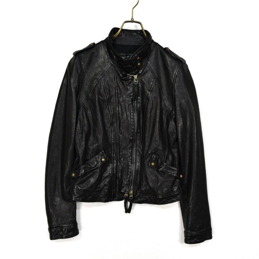 ゴア　NATURAL VINTAGE GOA レザージャケット　ライダース　黒
