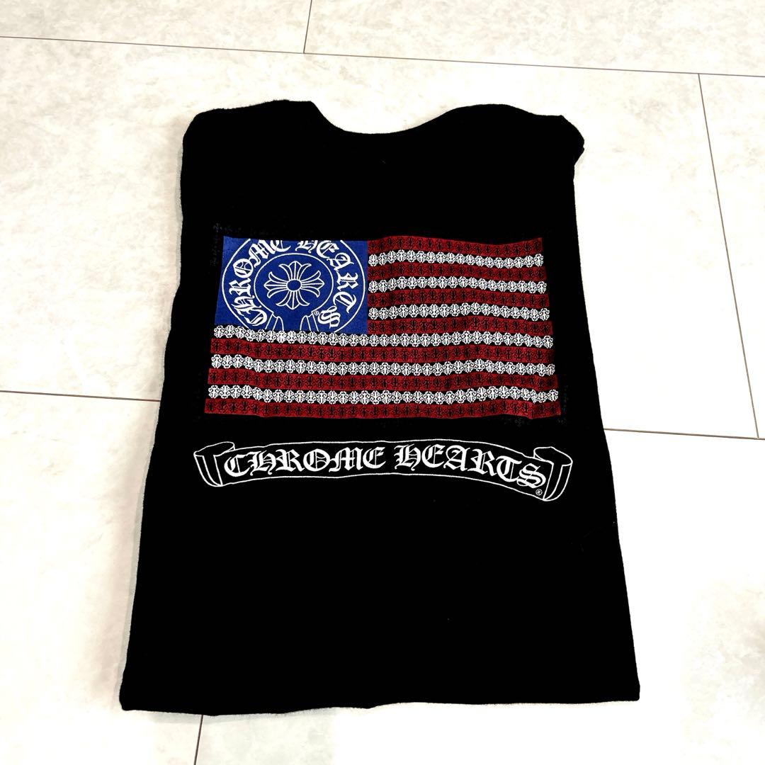 クロムハーツ キッズ Tシャツ 星条旗 バックプリント USA製
