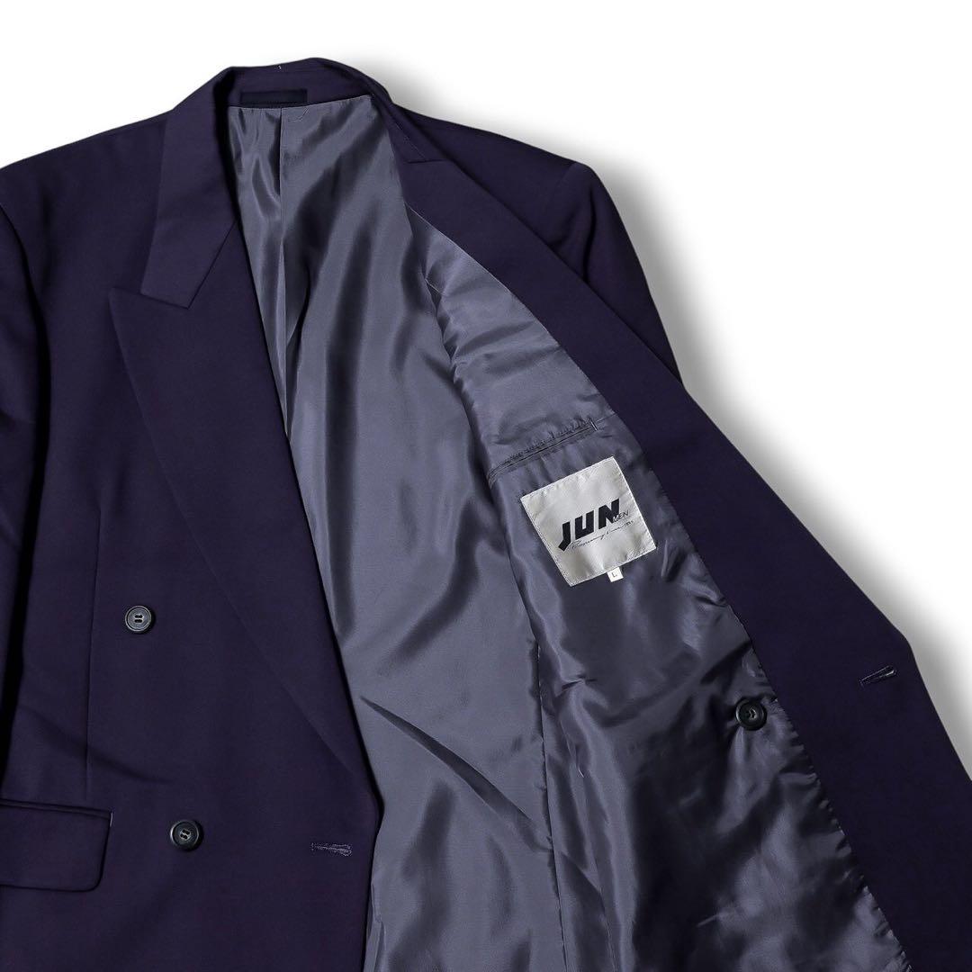 ヴィンテージ ダークネイビー ブルーカラー ダブル セットアップ スーツ JUN