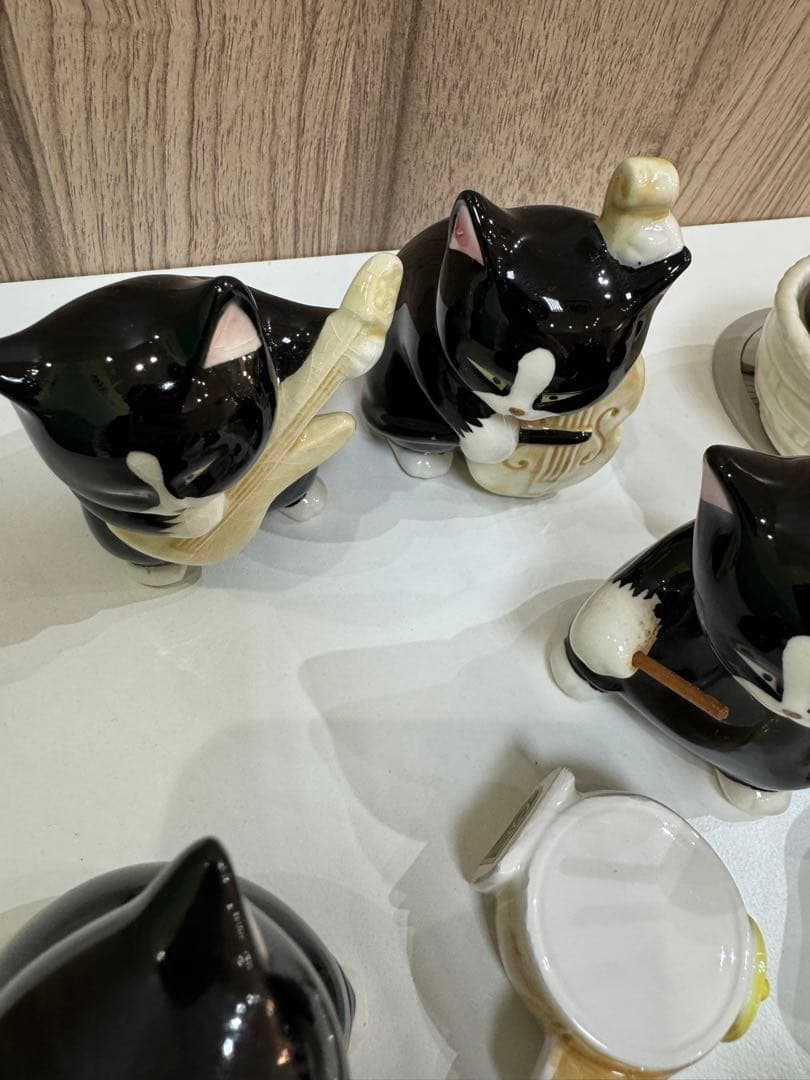 黒猫オーケストラ10体セット　黒猫音楽隊　黒猫楽団