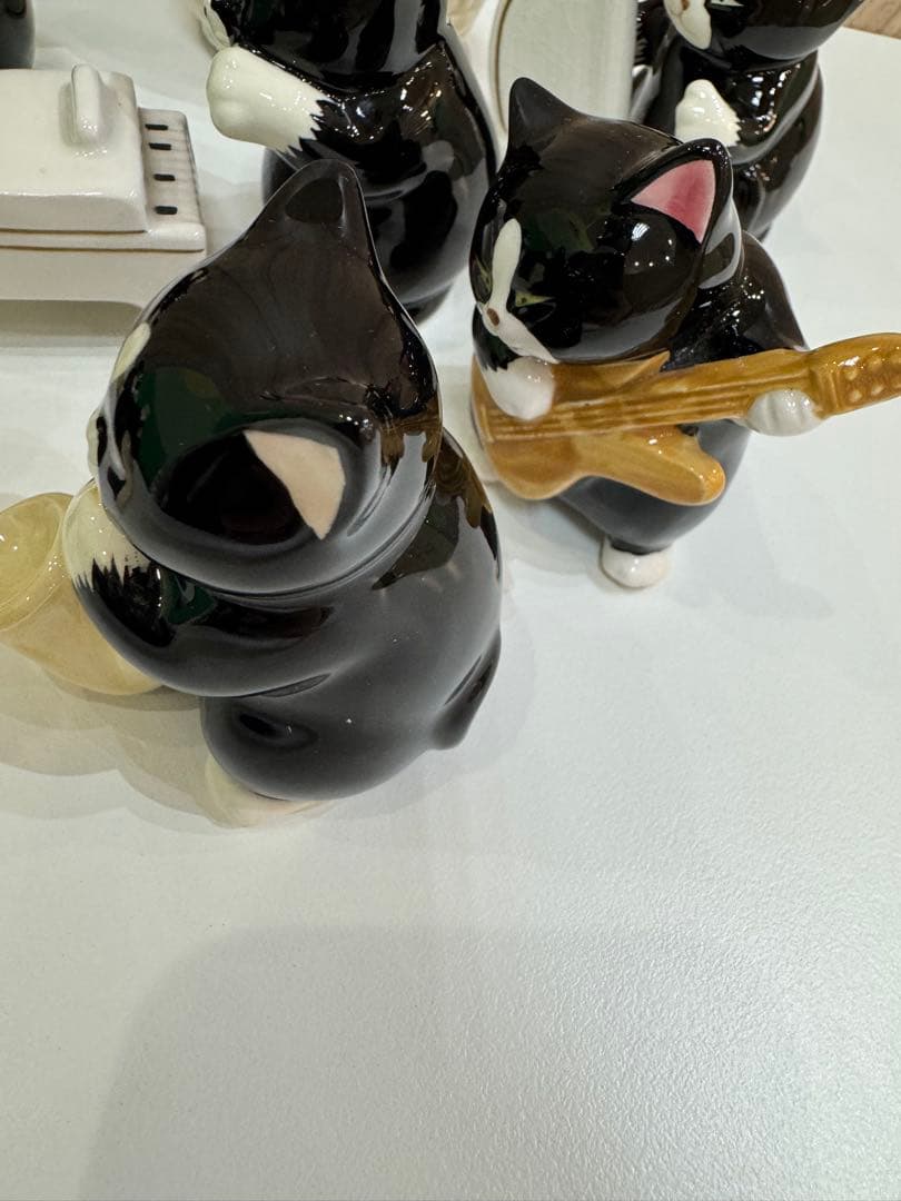 黒猫オーケストラ10体セット　黒猫音楽隊　黒猫楽団