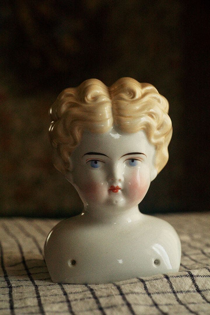アンティーク チャイナヘッドドール ビスクドール ショルダーヘッド