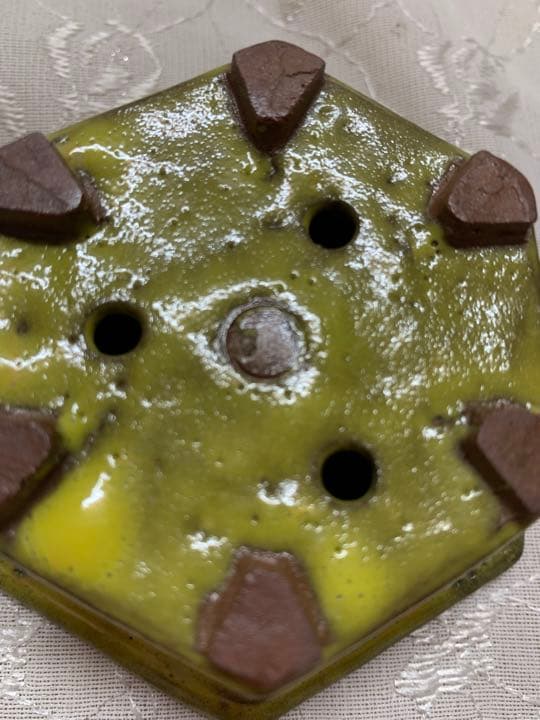 六角　盆栽鉢　黄