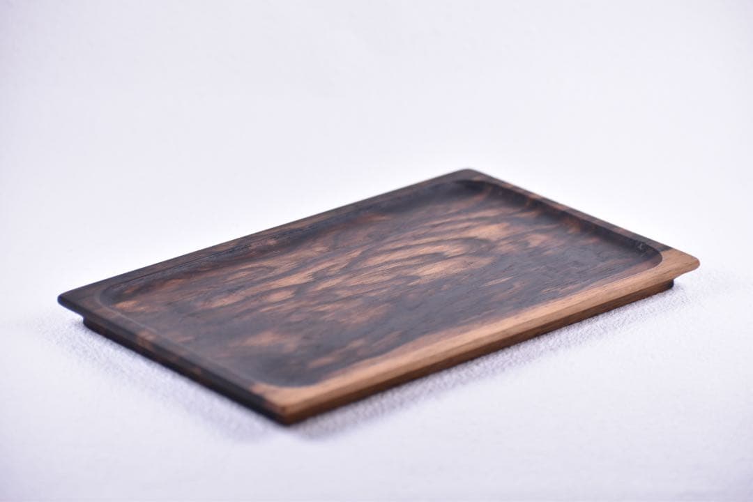 No.336黒柿孔雀杢のトレー