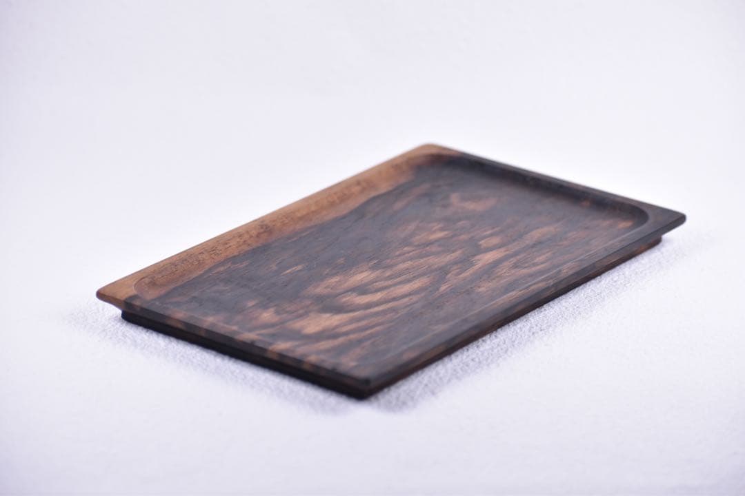 No.336黒柿孔雀杢のトレー