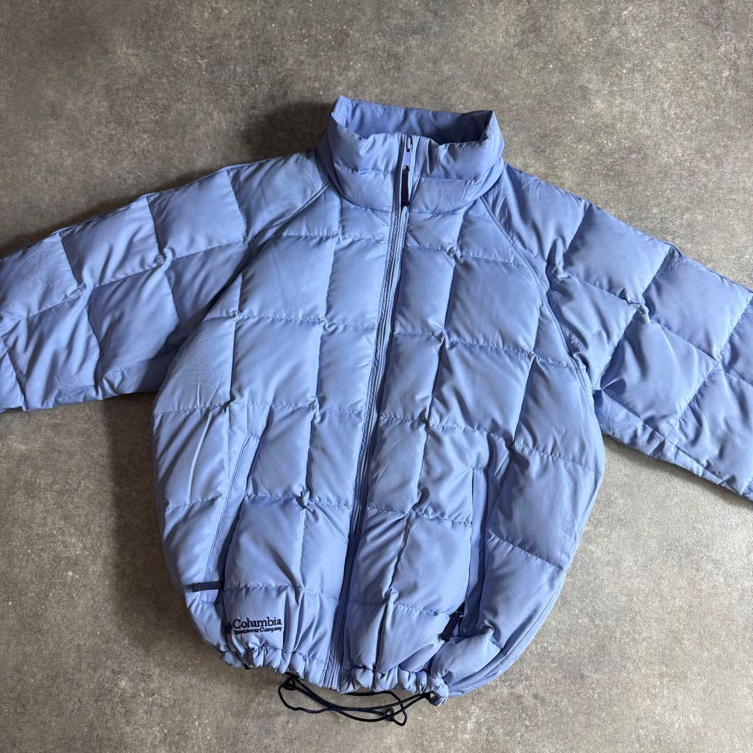 columbia short down jacket 水色 日本未発売モデル