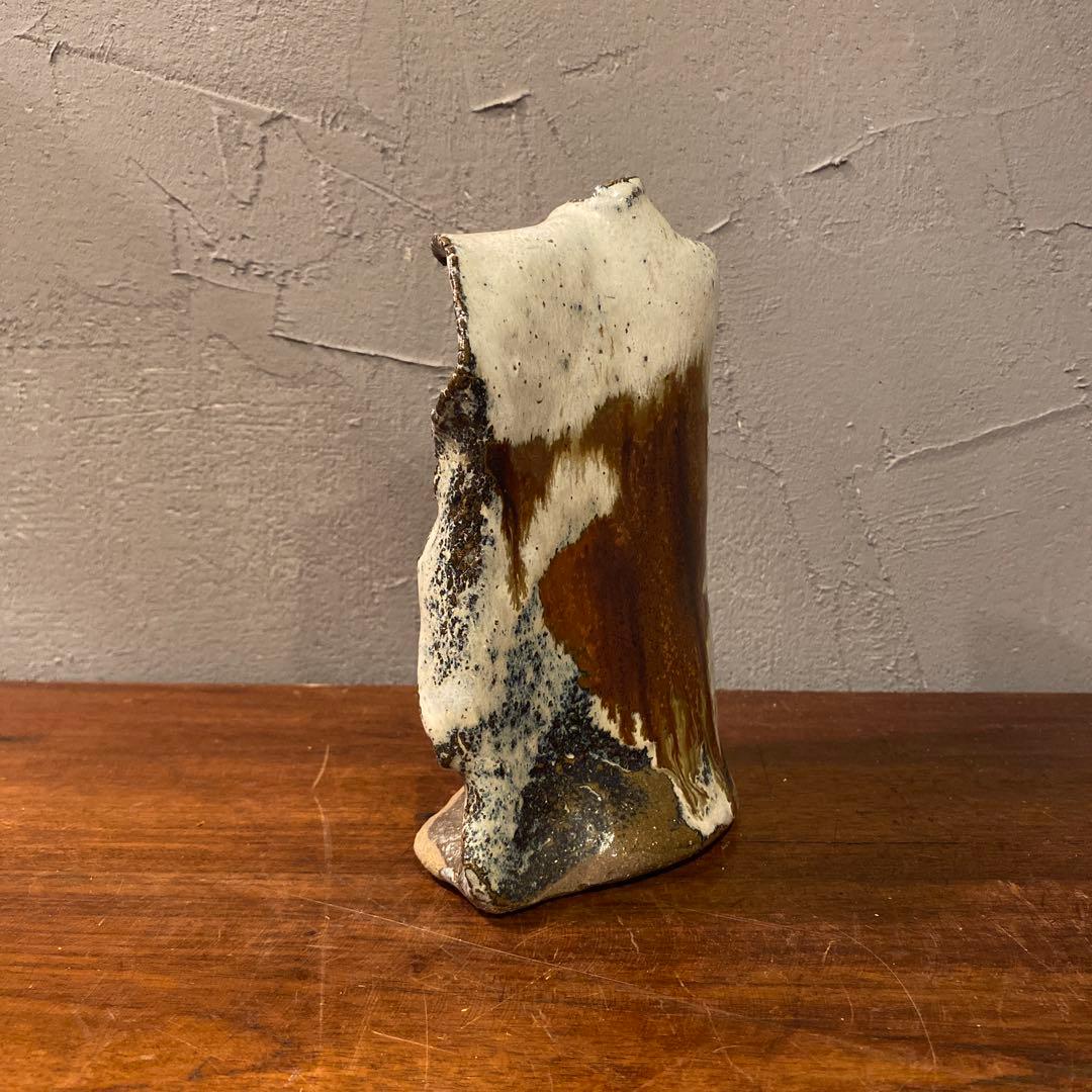 時代物 花器 花入 邦山 唐津焼 骨董品 釉薬 コレクション レトロ