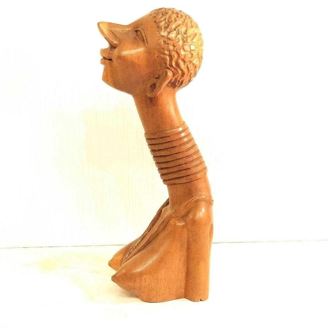 アフリカ プリミティブアート 首長族 木彫りのオブジェ