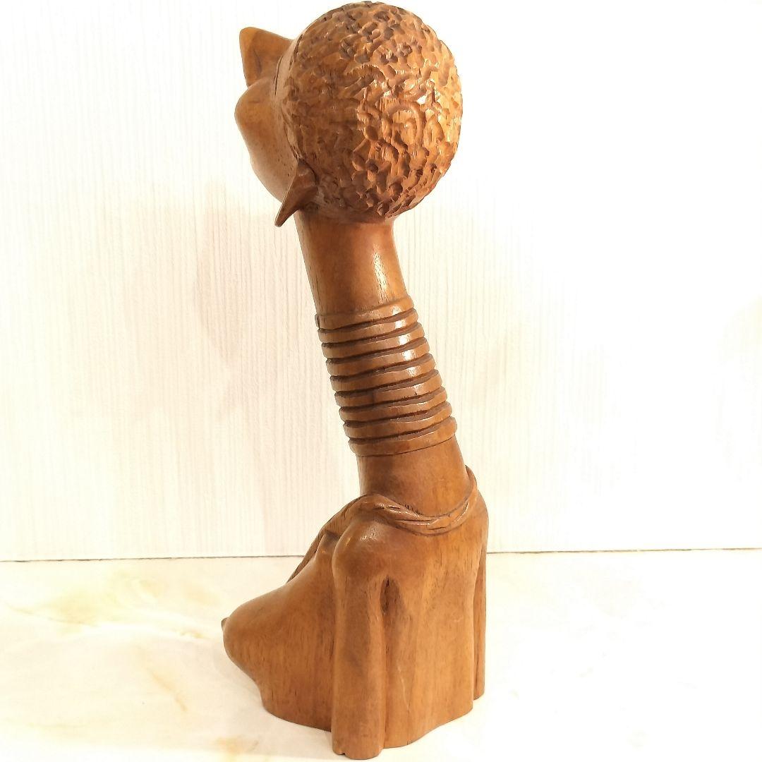 アフリカ プリミティブアート 首長族 木彫りのオブジェ