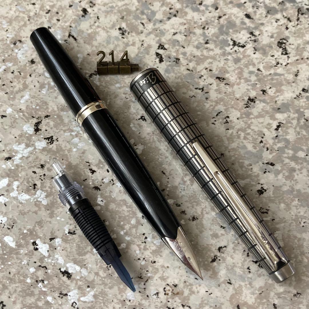 #214 オーバーホール済み 万年筆 PILOT 半格子 Elite 18k