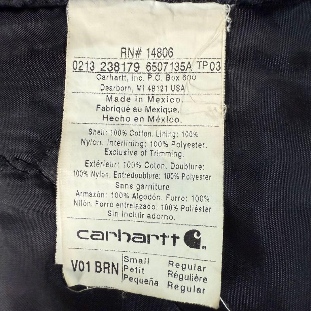 希少■carhartt カーハート【S】ダックベスト ブラウン フェード 雰囲気