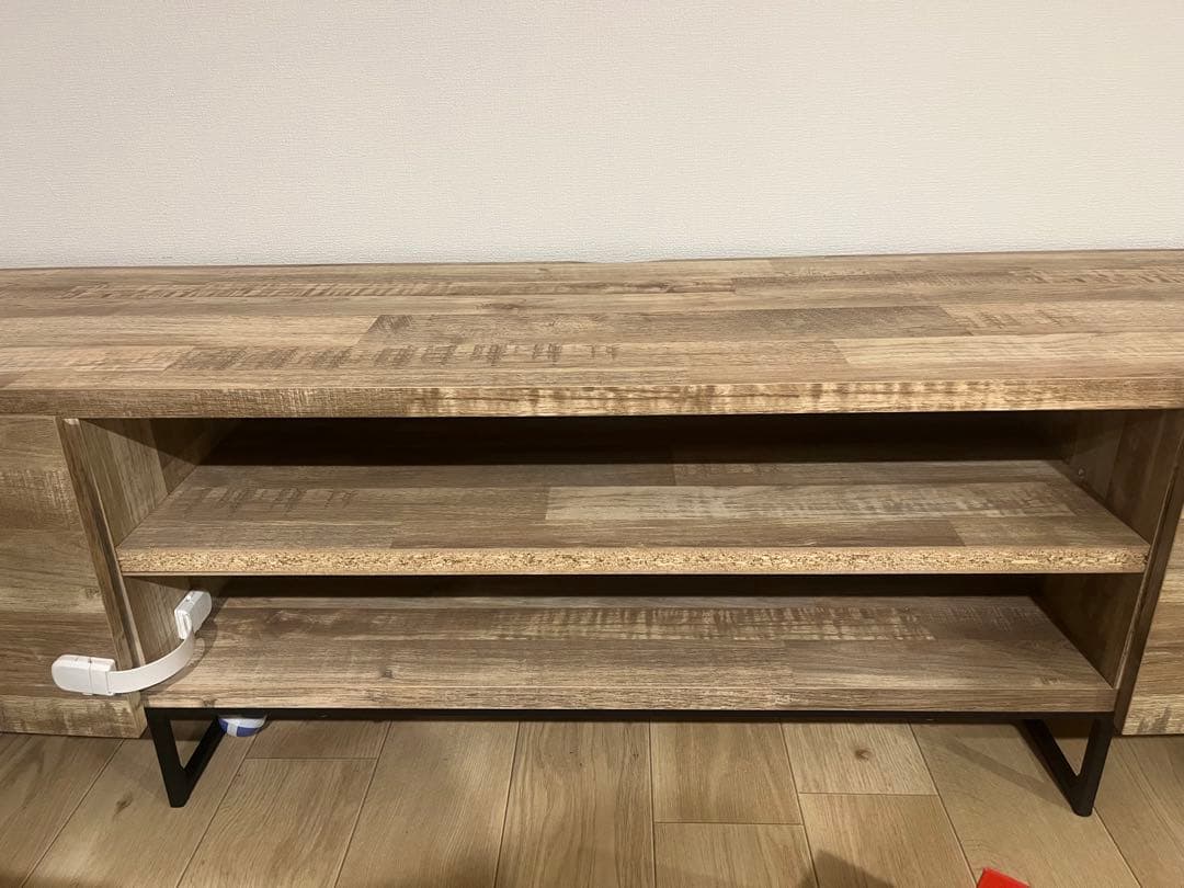 【チャイルドロック付】Lowya 180cm幅 フラットデザイン テレビボード