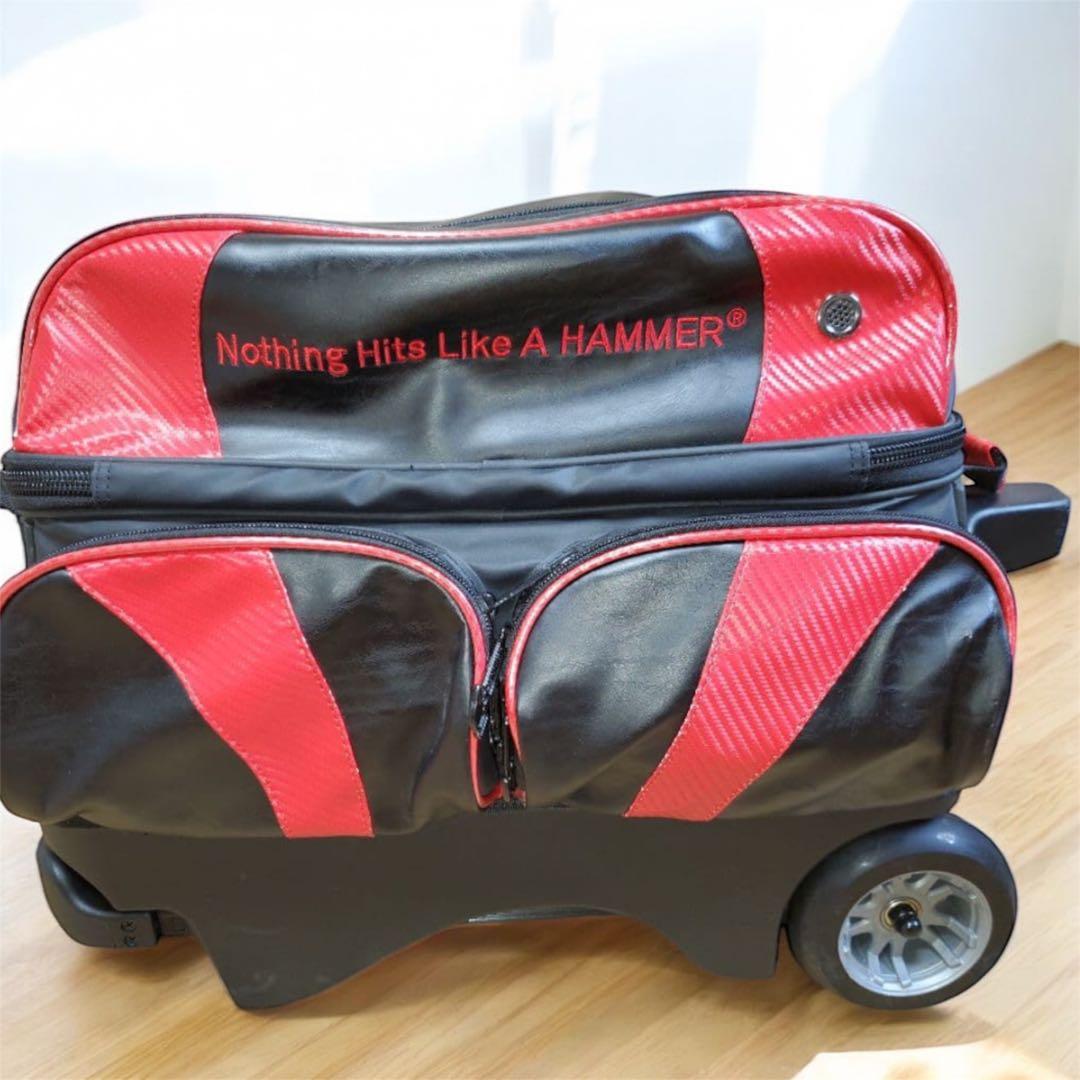 【HAMMER・中古】ボーリングキャリー バッグ 2ボール+ボール１個