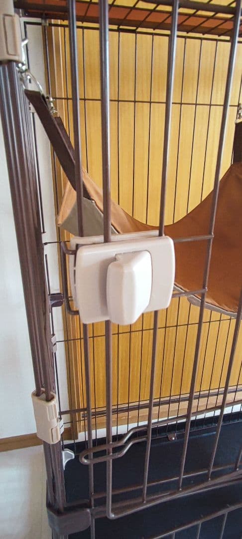 ★美品 PITS 木製 2段式キャットケージ ハンモック付き