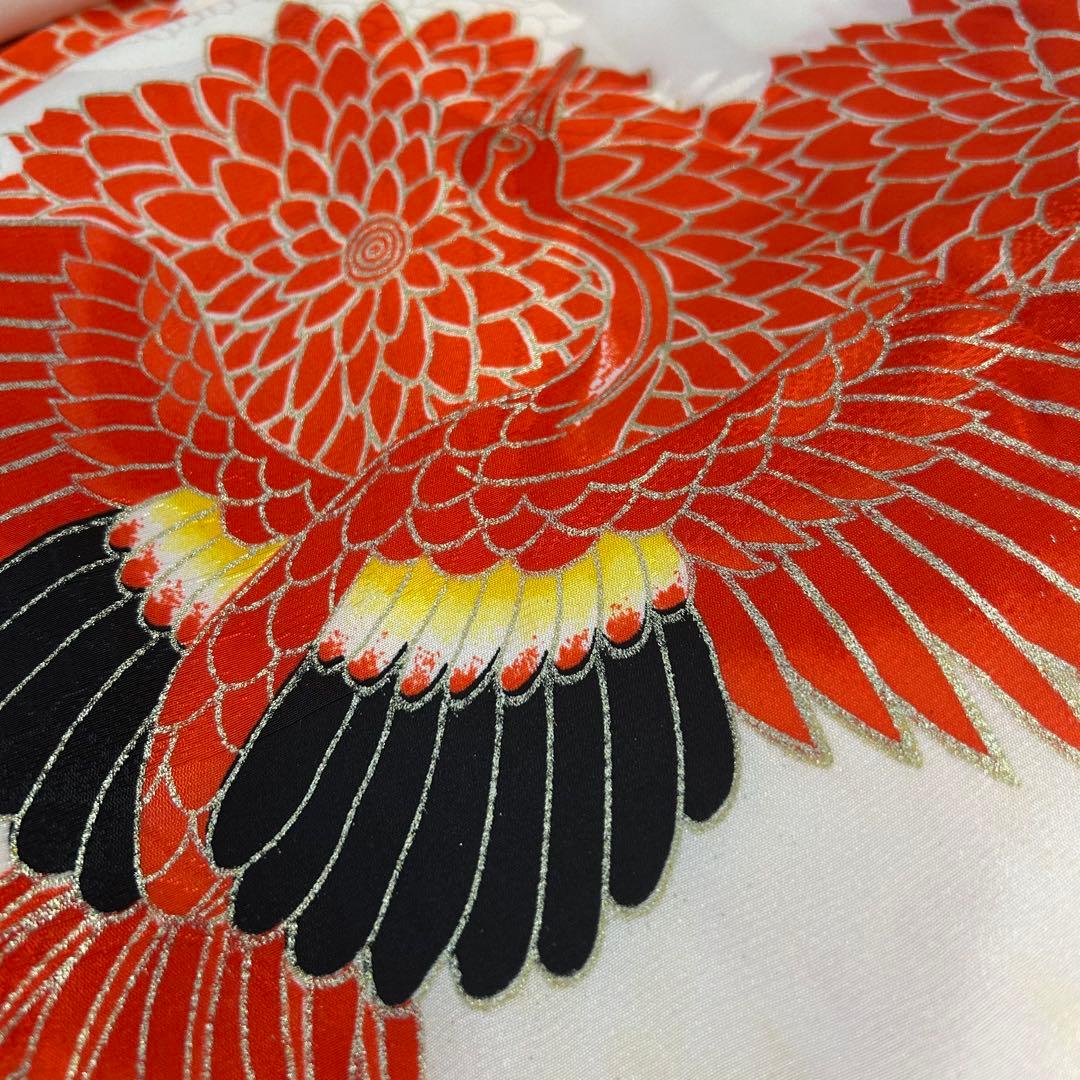 子供　着物　セミアンティーク　七五三 鶴