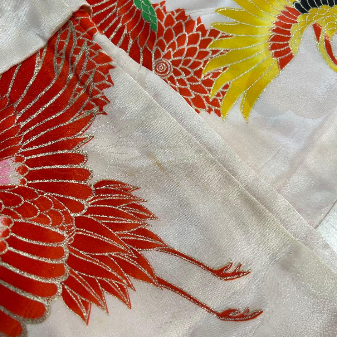 子供　着物　セミアンティーク　七五三 鶴