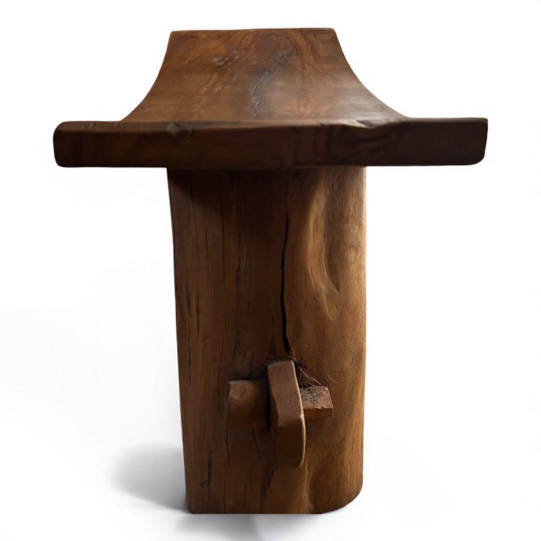 【値下げ相談可】木製無垢スツール 和モダン家具 玄関ベンチ 花台 インテリア