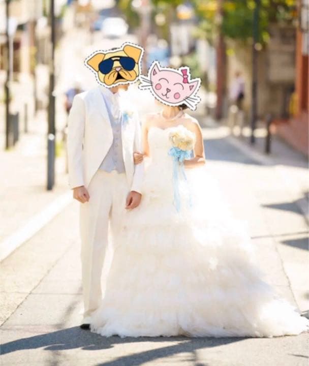 ウェディングドレス 2way プリンセスライン yns ミニドレス