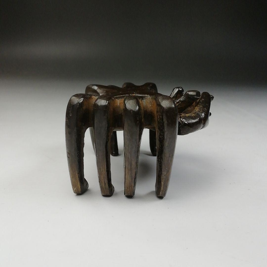 Ｔ７２４　蓋置　『蝋型鋳銅　蓋置』『蟹』『牧田秀雲 作』　共箱　茶道具