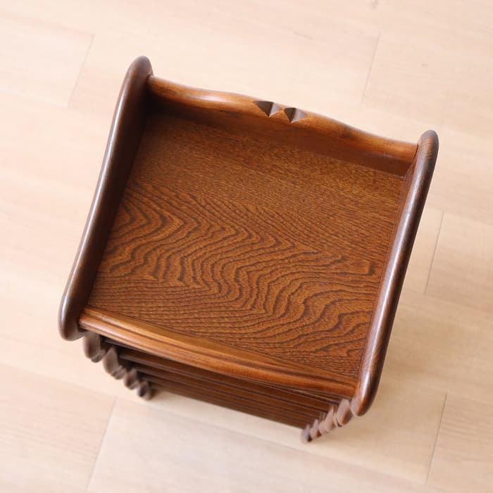 カリモク スリッパラック レトロ ヴィンテージ セン材