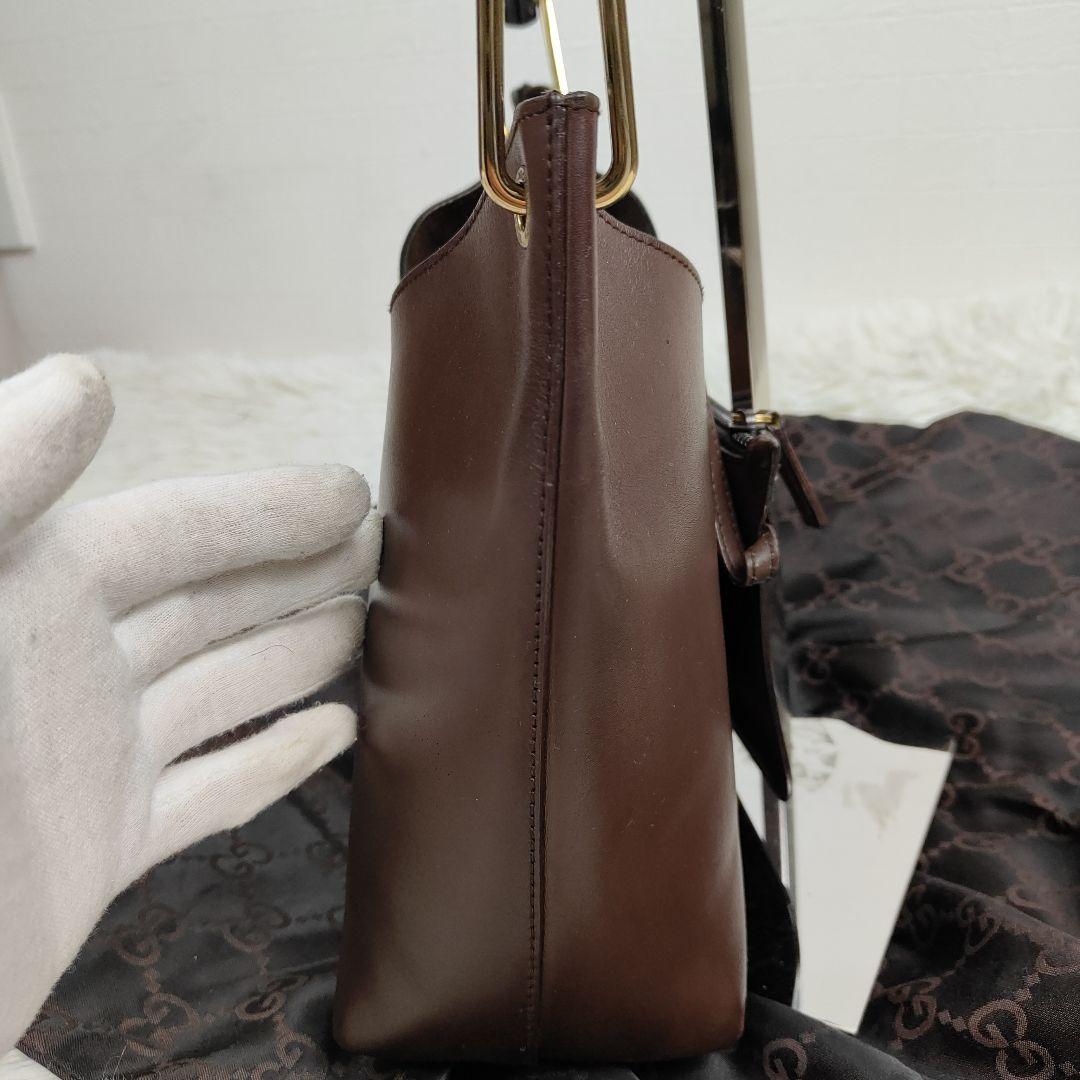 本日限定価格　グッチ　ハンドバッグ　肩掛け　ワンショルダー　バンブー　ポーチ付き