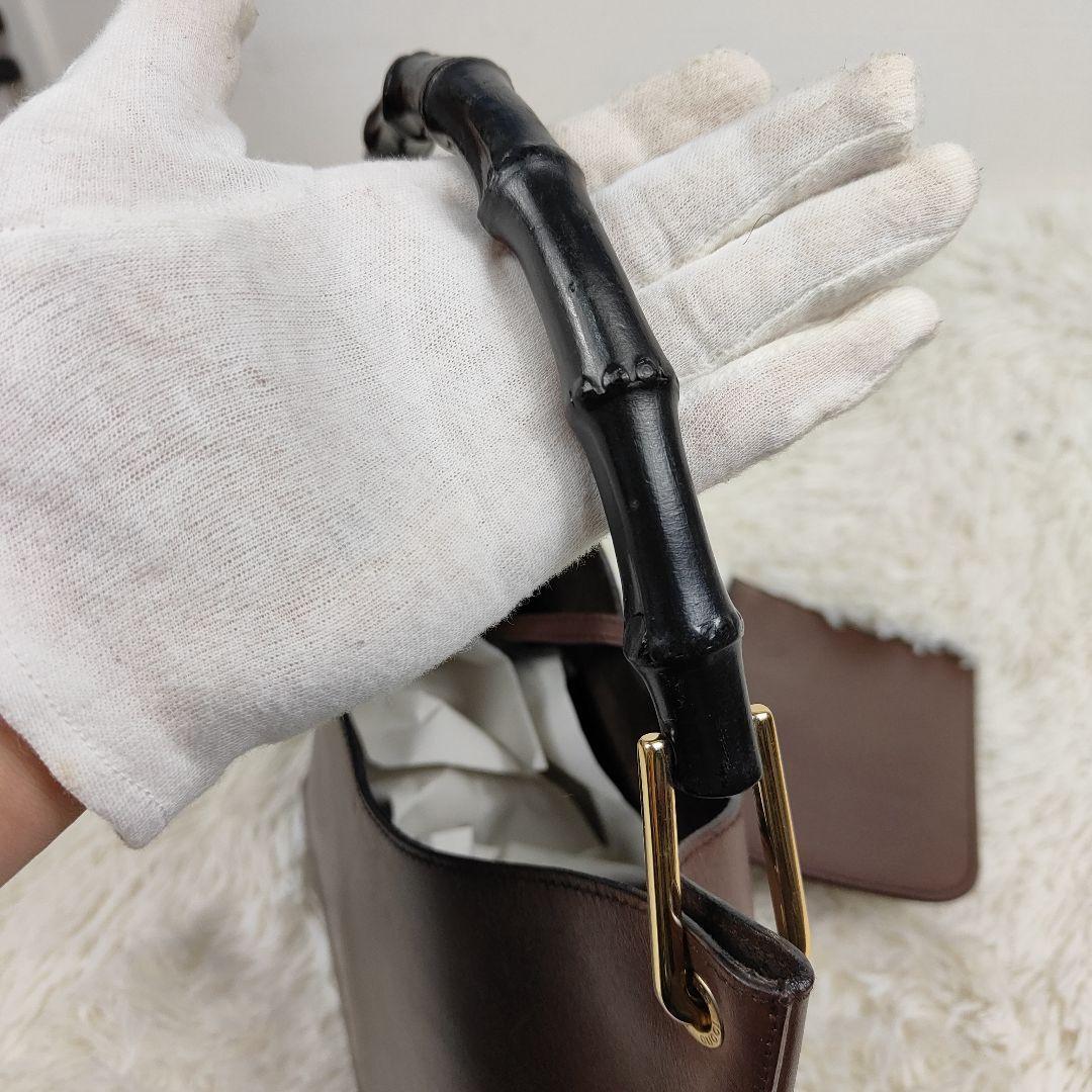 本日限定価格　グッチ　ハンドバッグ　肩掛け　ワンショルダー　バンブー　ポーチ付き