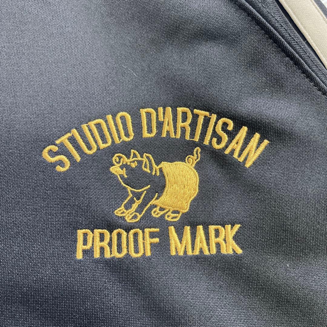 【美品】スタジオ　タルチザン　トラックジャケット　ナイロン　刺繍　ゴールド　S