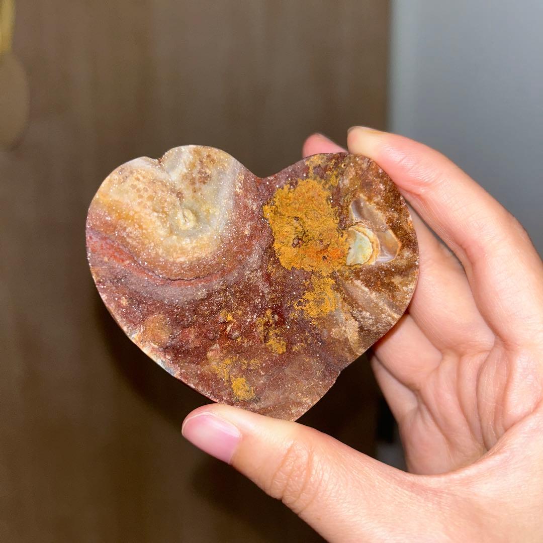 サードニクス 原石 シュガー ハート 天然石 レア