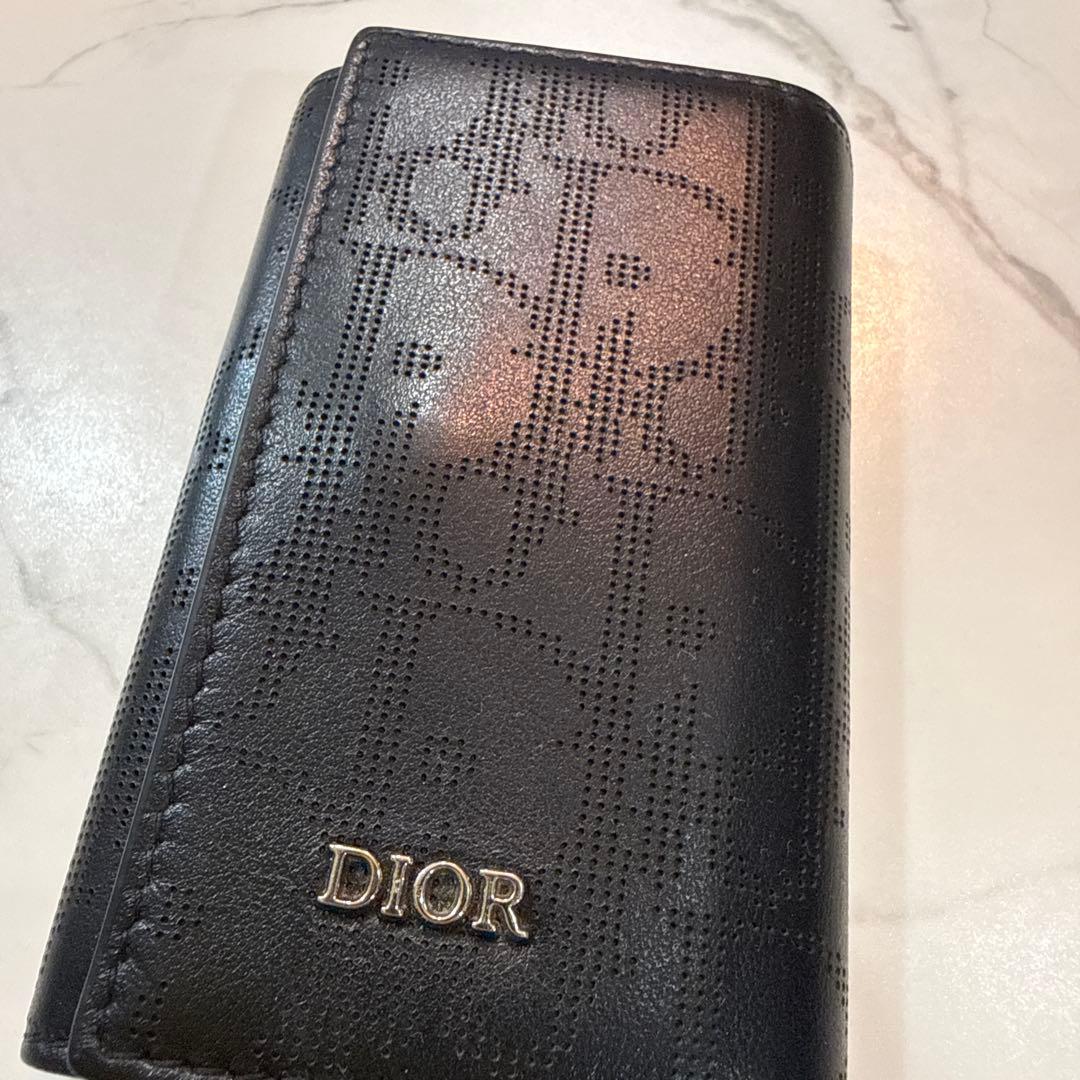 Dior ブラック レザー キーケース