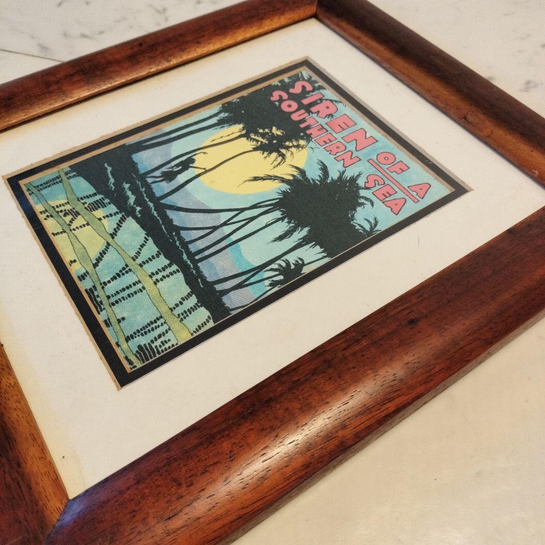 ハワイHAWAIIコアウッド製額縁1990年代当時物②ビンテージ