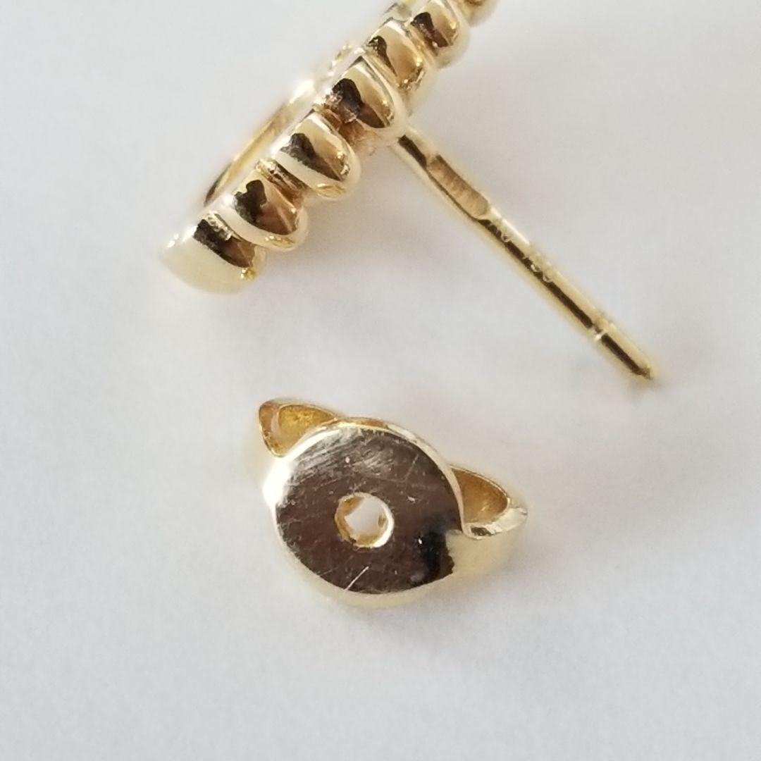 【片耳】18金 GUCCI ダブルG イエローゴールドスタッドピアス