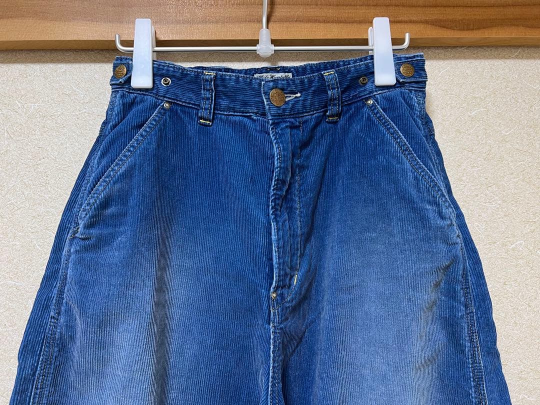 “RNA-N”ユーズドライクコーディロイワークパンツ・インディゴブルー・未使用品