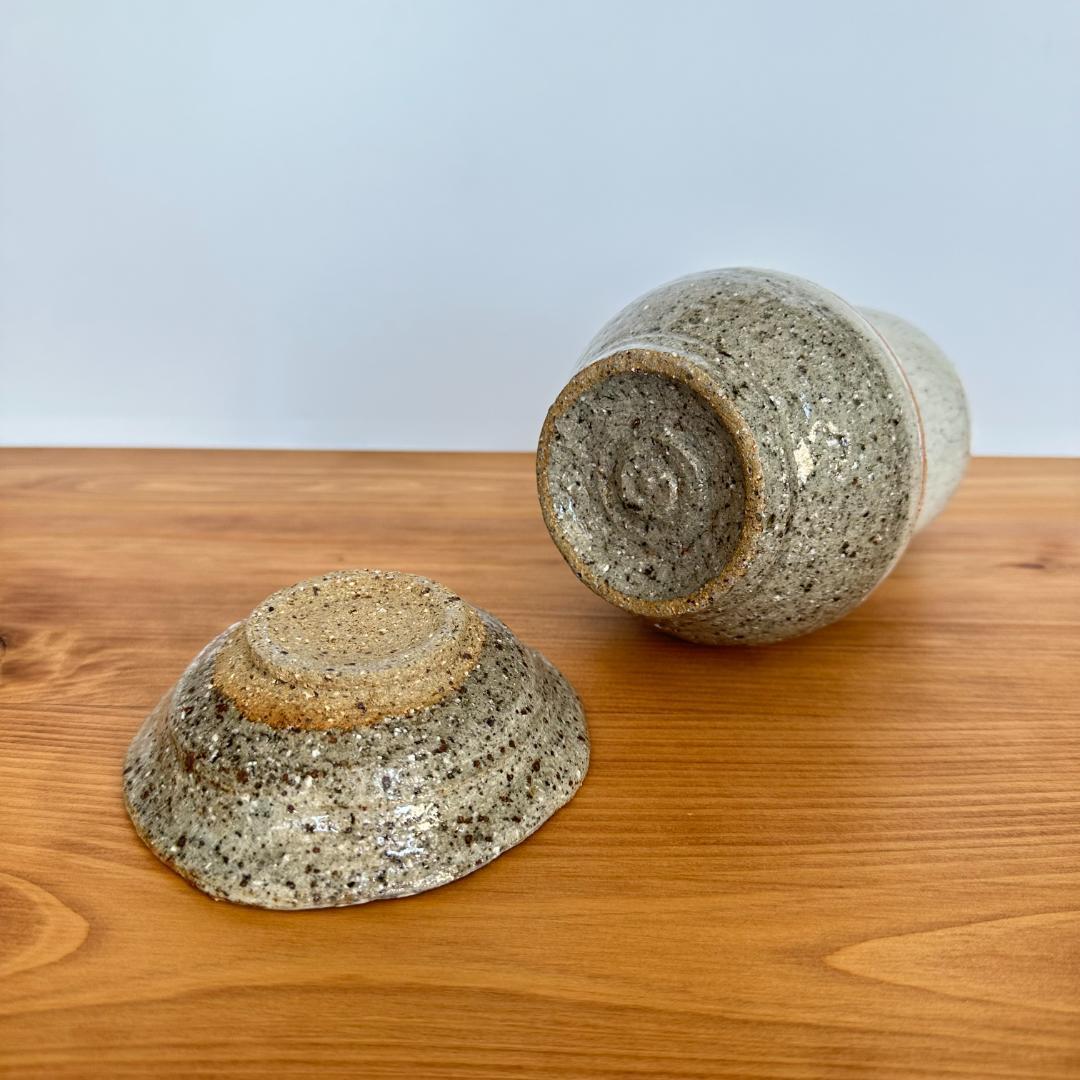 トロピカル　沖縄 大嶺工房　大嶺實清作　蝋抜き徳利お猪口セット