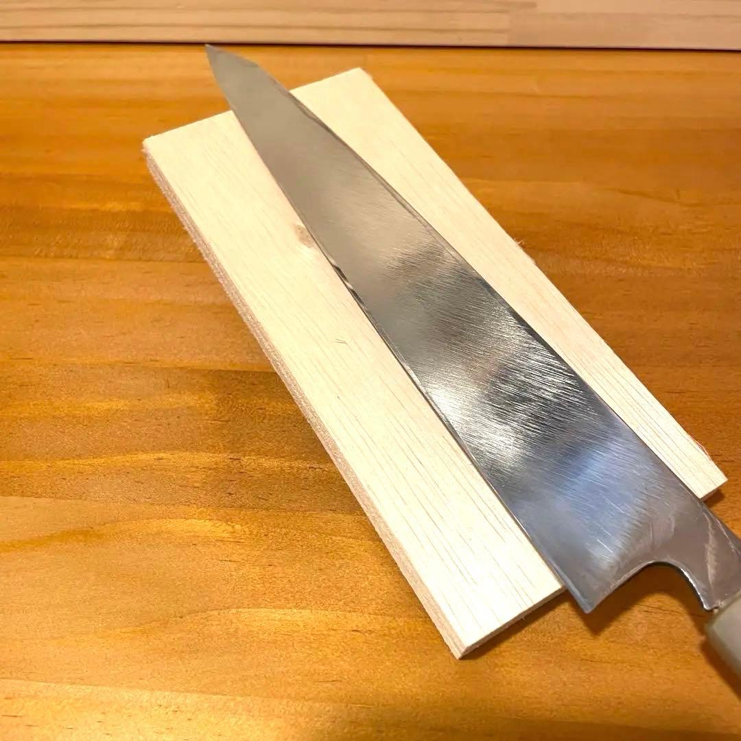 切付型柳刃包丁 7寸 21cm 研ぎ済み 切付け 刺身 八角柄 鏡面のような光沢