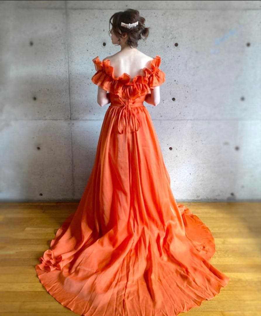 THE URBAN BLANCHE アーバンブランシュ　カラードレス　オレンジ