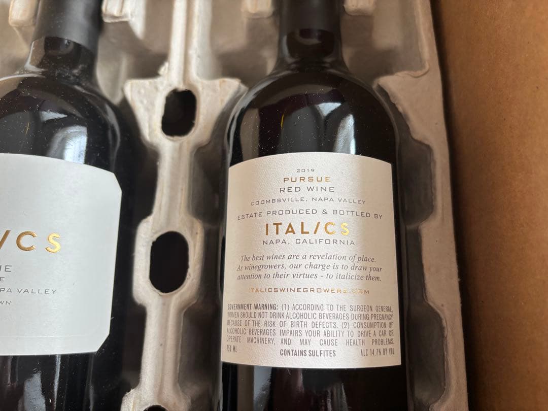 未開封 italics Pursue 2019 赤ワインNapa Valley