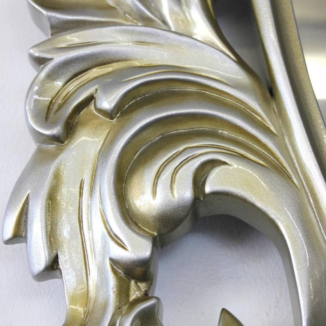 アンティーク　ミラー　ゴージャス　シルバー　ナイト　宮殿　鏡　ウォールミラー