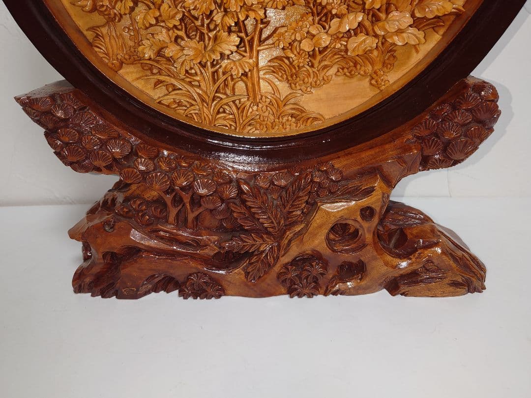 木製 木彫 彫刻 雉 キジ きじ アンティーク インテリア雑貨 縁起物 置物