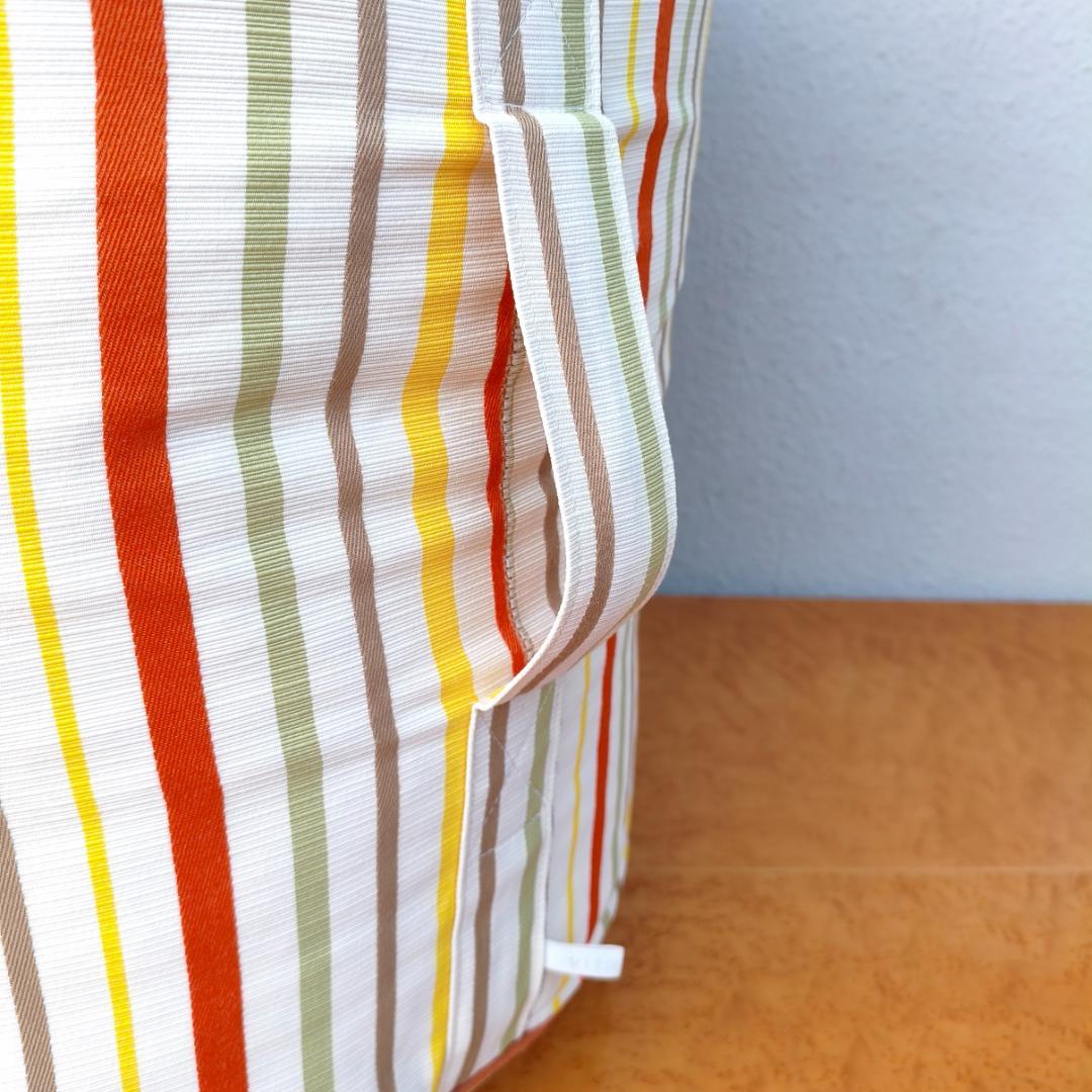 特注品 川島織物 セルコン vita ボーダー 俵型 ビーズクッション