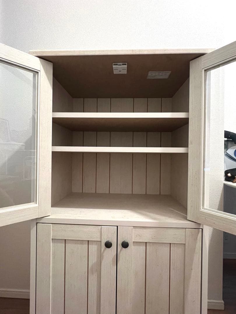 【美品】ニトリ　キャビネット　リズバレー　食器棚