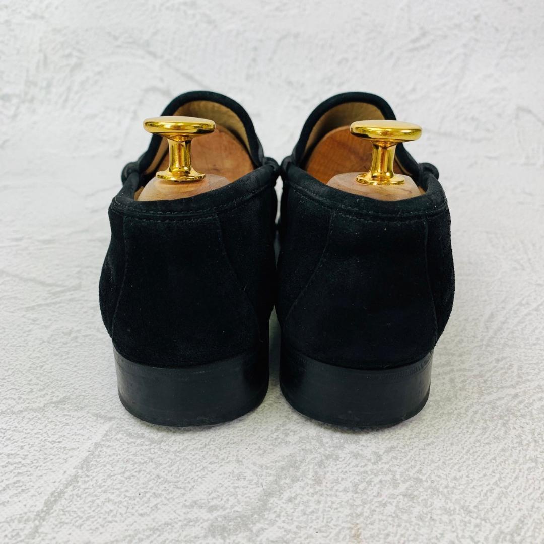 ち*ぱ様 【良品】GUCCI ホースビットローファー スエード シルバー金具 黒
