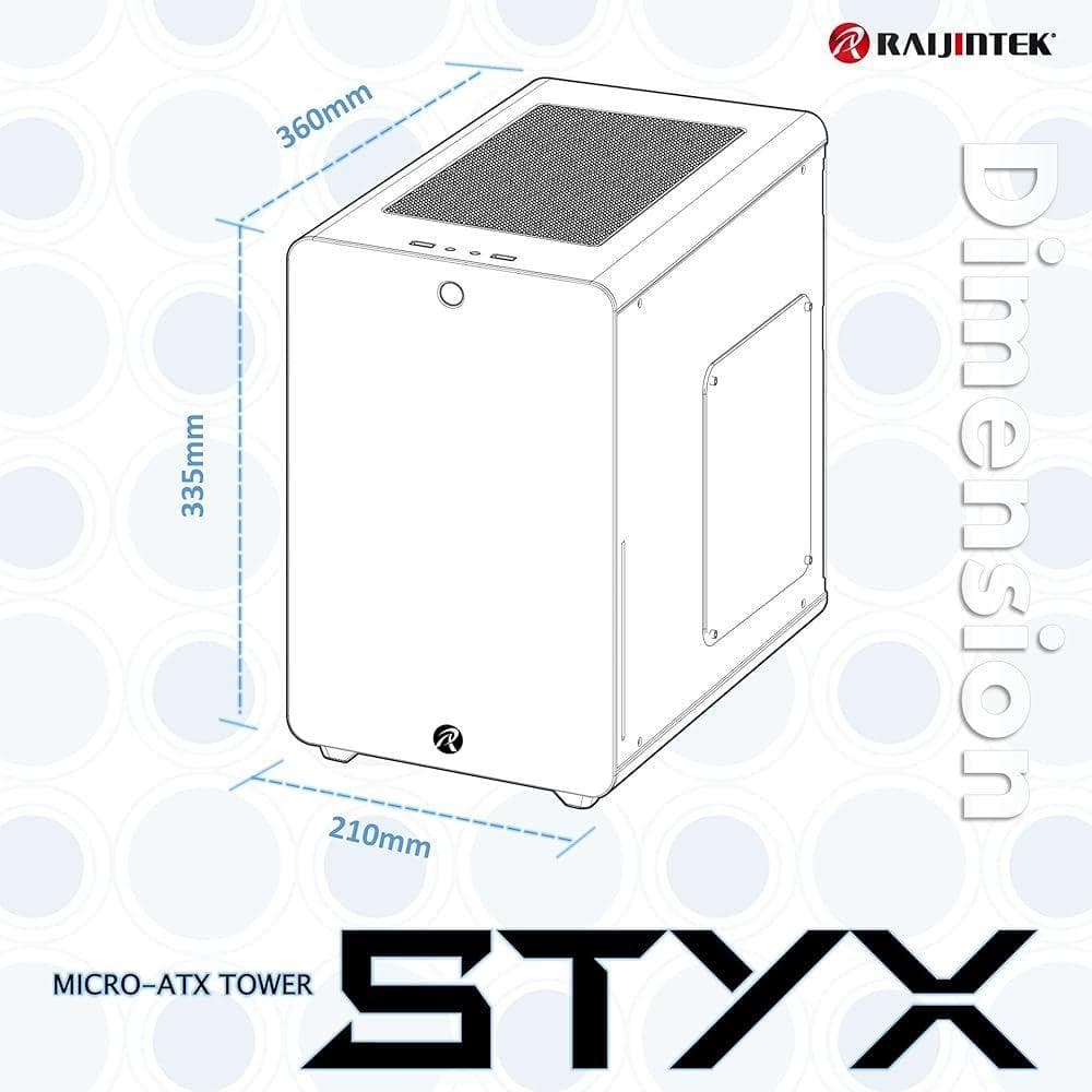 RAIJINTEK キューブ型PCケース 0R200025(STYX BLACK