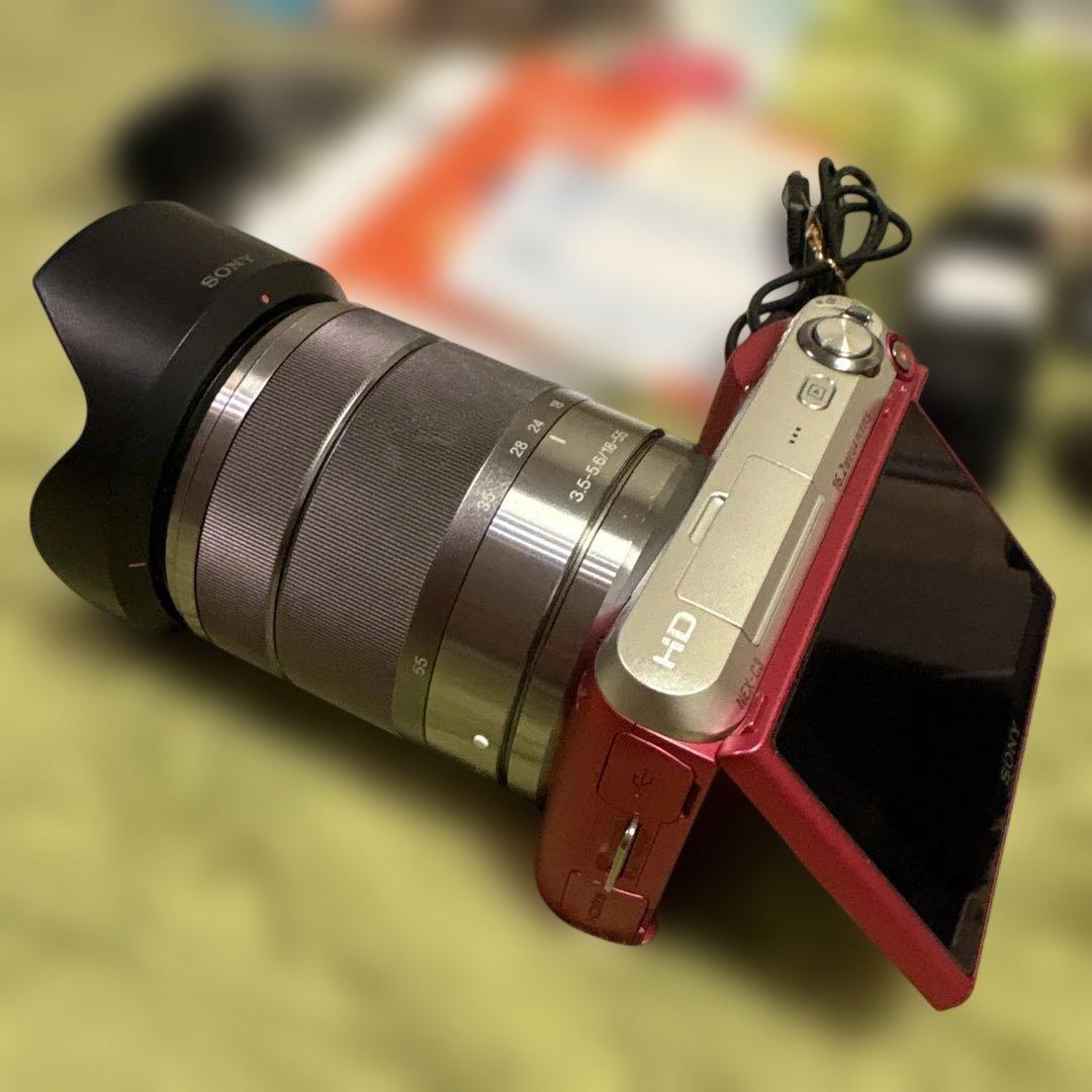 Sony NEX-3 デジタル一眼レフカメラ ピンク
