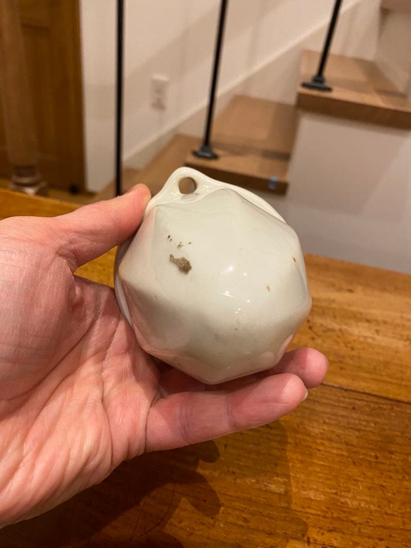 ⑥アンティーク　陶器　ペンダントライト滑車　バランサー　昇降機　照明器具